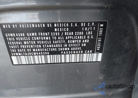 2012 Volkswagen Jetta Sportwagen 2.0L Tdi from USA, damaged, VIN 3VWML7AJ6CM640396